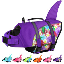 Doglay Shark Hundeschwimmweste mit verstellbaren Westen zum Schwimmen, Bootfahren, Ripstop-Schwimmweste fr kleine bis groe Hunde