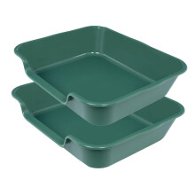 Ying Tutu 2 stuks extra grote kattenbak (ABS-materiaal) Senior kattenbak met lage instap voor geriatrische katten Grote katten Jumbo huisdierveil