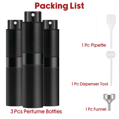 RUZAR 8ml Perfume Atomizer  3 pcs Perfume Travel Refillable Bottle  Empty Cologne Travel Bottle  Atomizer Sprayer For Perfume 1