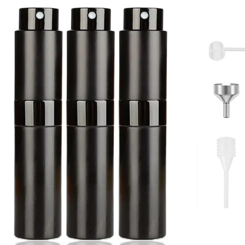 RUZAR 8ml Perfume Atomizer  3 pcs Perfume Travel Refillable Bottle  Empty Cologne Travel Bottle  Atomizer Sprayer For Perfume