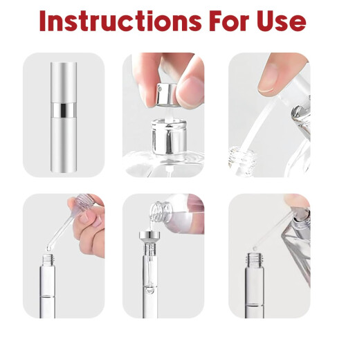 RUZAR 8ml Perfume Atomizer 3 pcs Perfume Travel Refillable Bottle  Empty Cologne Travel Bottle  Atomizer Sprayer For Perfume 2