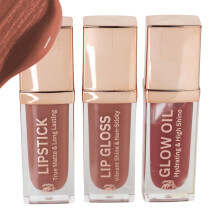 Phoenix Beauty Lip Trio: Smudge-Proof Long Stay Matte Lipstick Vibrant Lip Gloss & Hydrating Lip Oil; Jojoba Oil; Vitamin E; Mother's Day Gift;