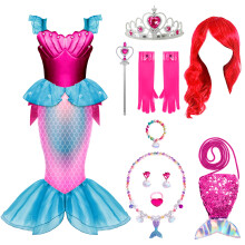 Spooktacular Creations Halloween Havfrue-kostume til piger Magenta Little Mermaid-kjole Prinsesse-p?kl?dning til piger 4-6 Sm?b?rn Foregive Rolle