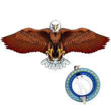 Flying Hoofer Stor stranddrage- og hjulopruller med 650 ft streng til b?rn og voksne Enkeltlinjedrage Ekstremt nem at flyve for begyndere.(Eagle)
