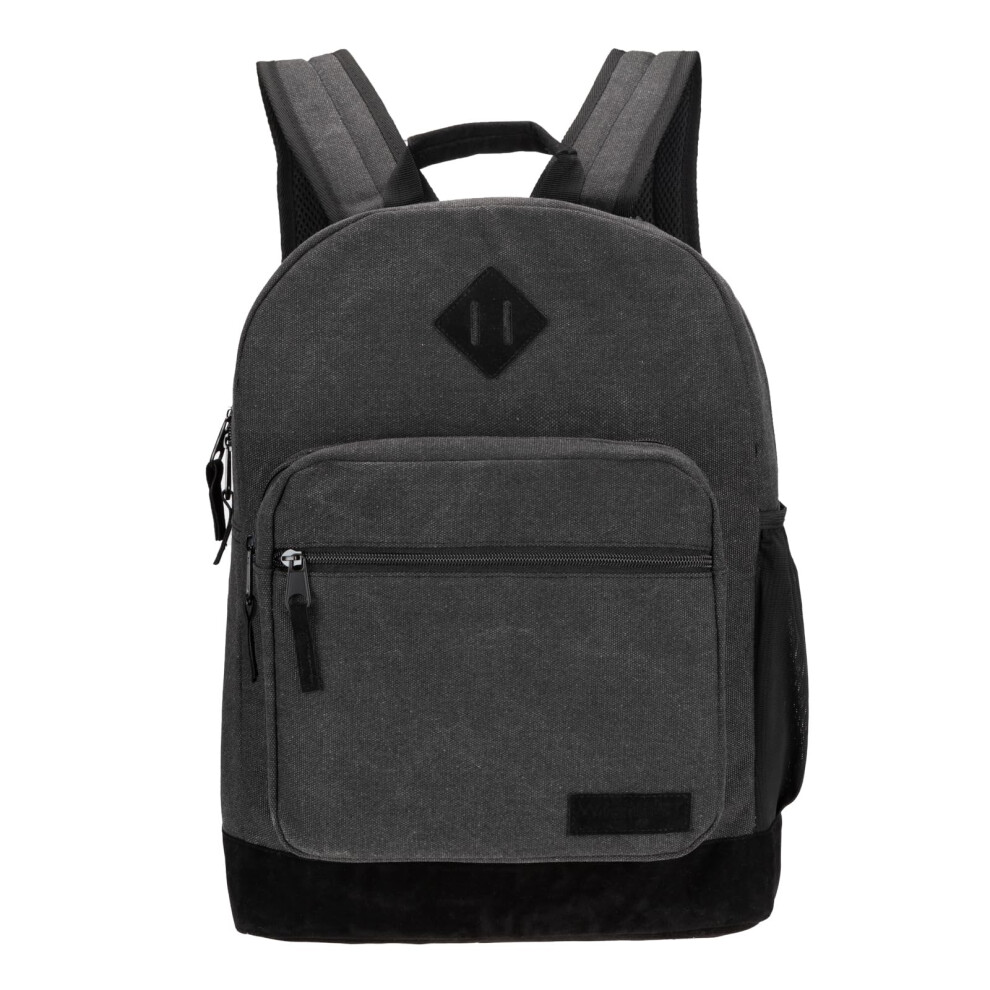 Wrangler Yellowstone Western-Style Backpack Coated Canvas Water Resistant Casual Daypack for Travel  Class  Everyday Use with Padded Laptop Notebook S