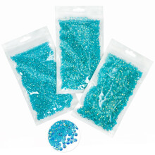 qiipii 16000PCS 3mm 4mm 5mm Teal Blue AB Resin Rhinestones for Crafting Turquoise Blue Flatback Jelly Stones Bulk Non-Hotfix Diamonds Gems Charms