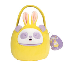 Squishmallows originele 12 inch Penny de paarse en witte Panda Egg Hunt Basket - Ultrasoft officile Jazwares pluche accessoire