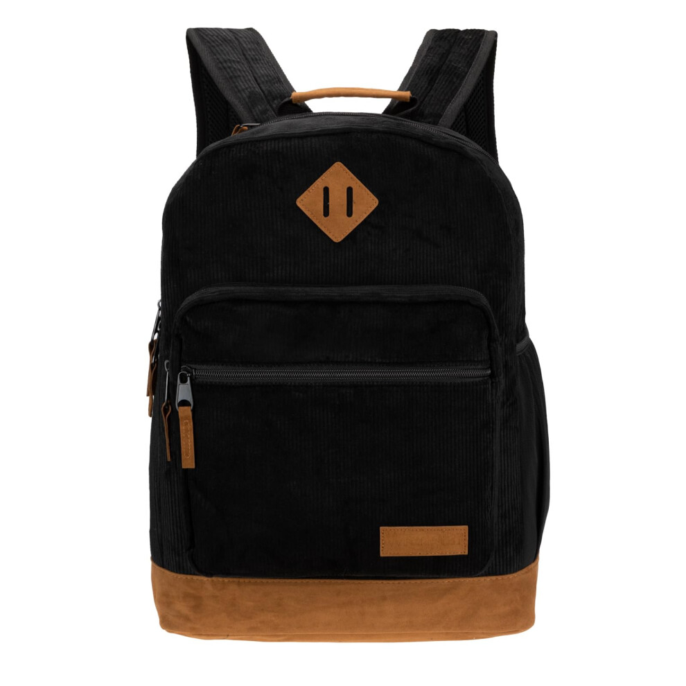 Wrangler Yellowstone Western-Style Backpack Corduroy Casual Daypack for Travel  Class  Everyday Use with Padded Laptop Notebook Sleeve (Black Cord)