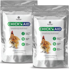 Chickn Aid Hhnerergnzung fr alle Altersgruppen (8 oz, 2er-Packung) Hhnervitamine, Elektrolyte und Probiotika Mehrzweck-Geflgelvitamine fr H