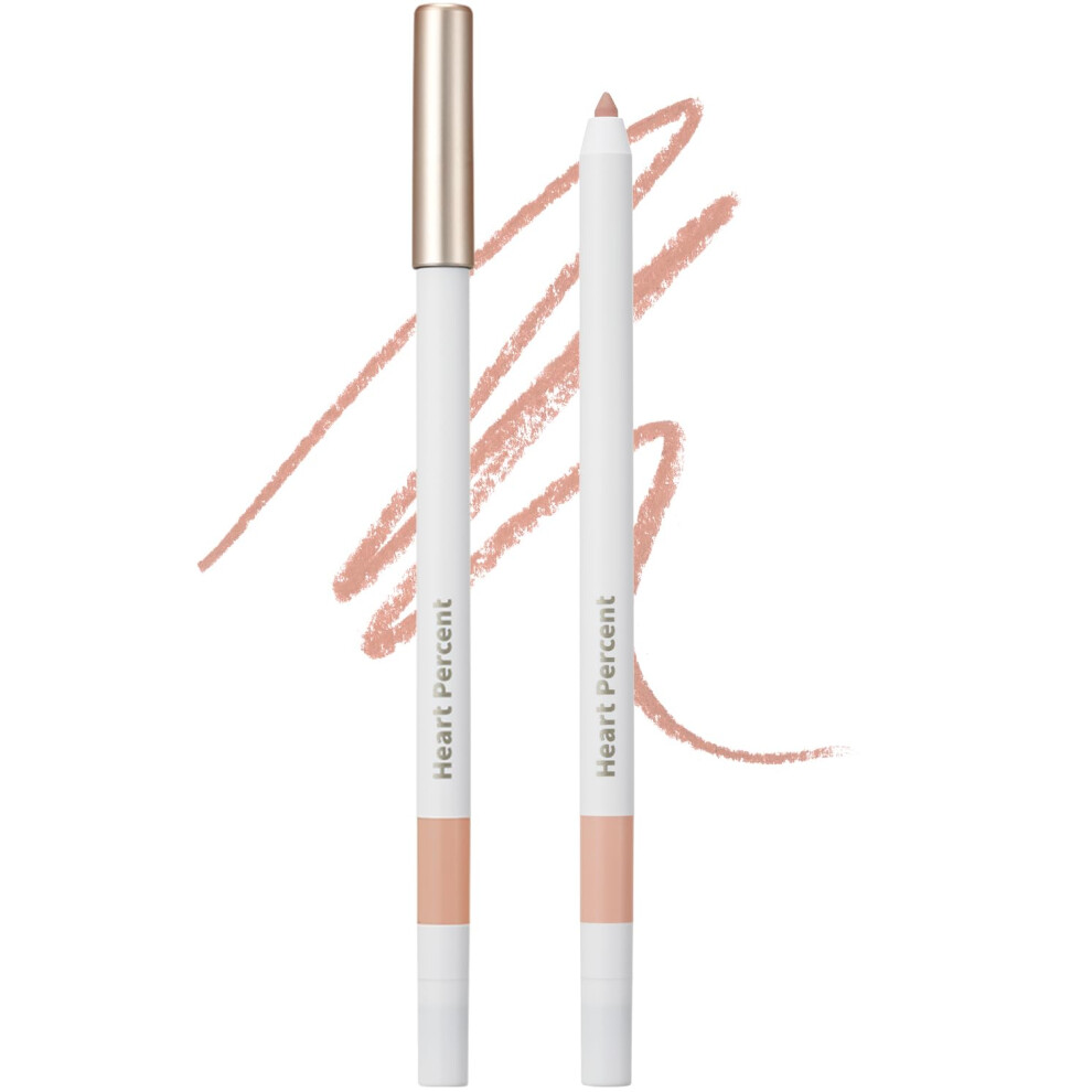 Heart Percent Cream Dote On Mood Lip Pencil Slim Defines And Fills Y Lip Liner Retractable Lipstick Pencil With Built-In Sharpener 20. Salmon Beige