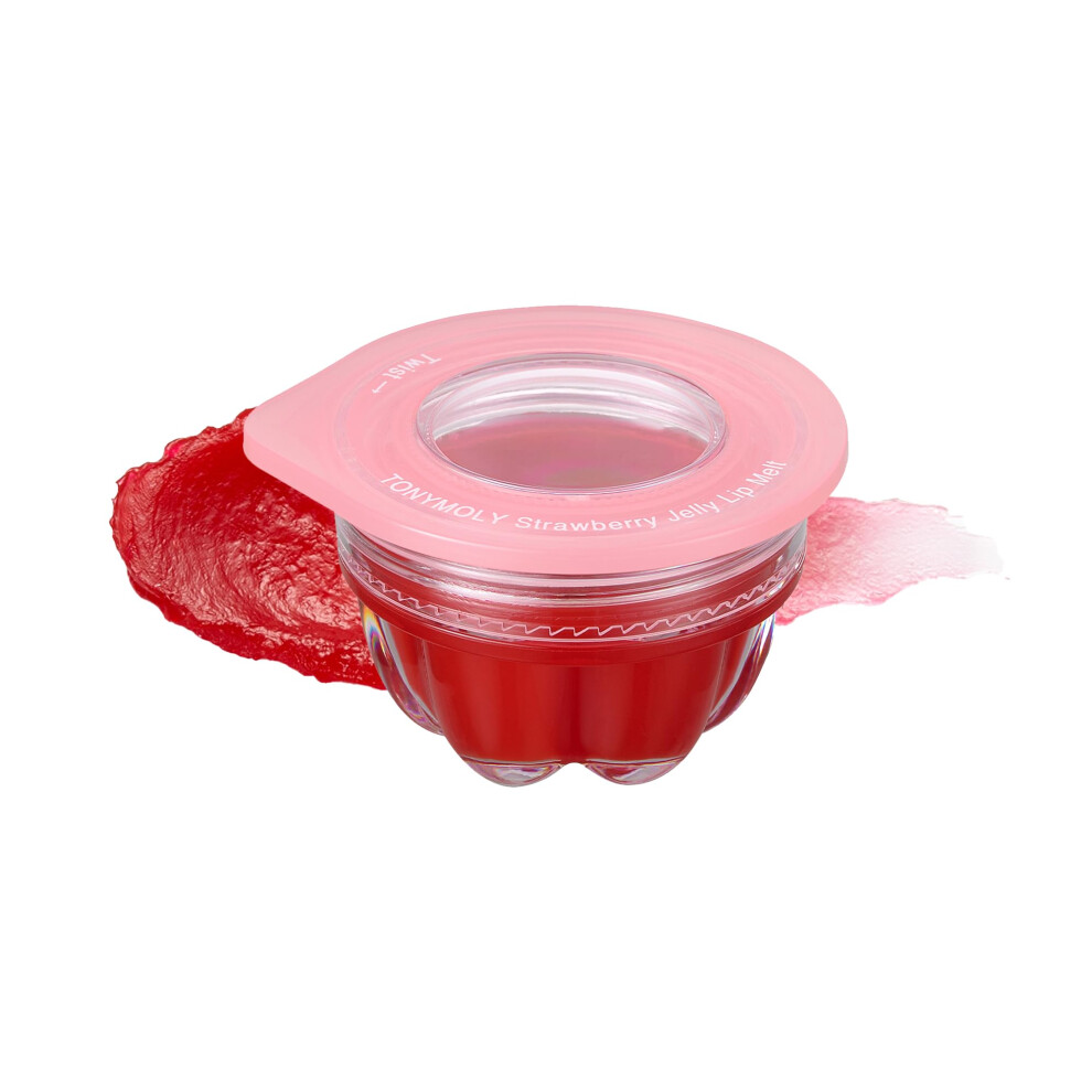 Tonymoly Jelly Lip Melt Moisturizing Hydrating & Nourishing Lip Balm Treatment Strawberry 0.31 Oz.