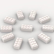 YUJHITP 500 stuks witte stenen bulk witte 2x4 bouwstenen plat compatibel met Lego onderdelen en stukken: 2x4 witte stenen (kleur: wit)