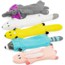 Ingen fyld Hunde knirke leget?j Fladt bl?dt plys hunde Tygge leget?j til sm? mellemstore store racer tyggere Holdbar S?d Sjov knirkende interakti