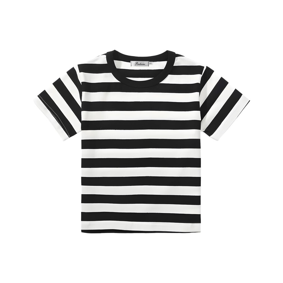 Prebene Pugsley Addams Shirt Jungen Gestreiftes T-Shirt Kinder Halloween Kost Me Mime Bankr Uber T-Shirts Schwarz Wei-image