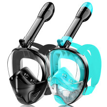 Snorkelmaske med fuld ansigt til voksne Teenager-snorkeludstyr med aftageligt kameramontering Panoramic 180 View Anti-dug Anti-lkage Snorkelst