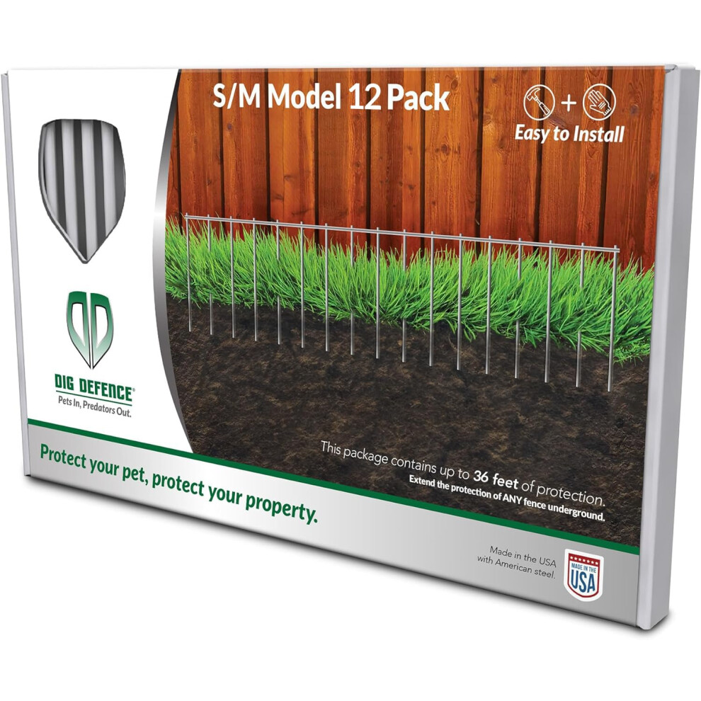 Dig Defence 12Er-Pack 32 (L) X 8 (H) Original Tierbarrierezaun - Klein/Mittel - Outdoor No Dig Zaun F R Hunde Und Kaninchen Hof Und Terrasse-image
