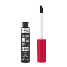 Rimmel London Lasting Mega Matte Liquid Lipstick, langanhaltend, feuchtigkeitsspendend, vegane Formel     840     Pitch Black, 0,25 oz