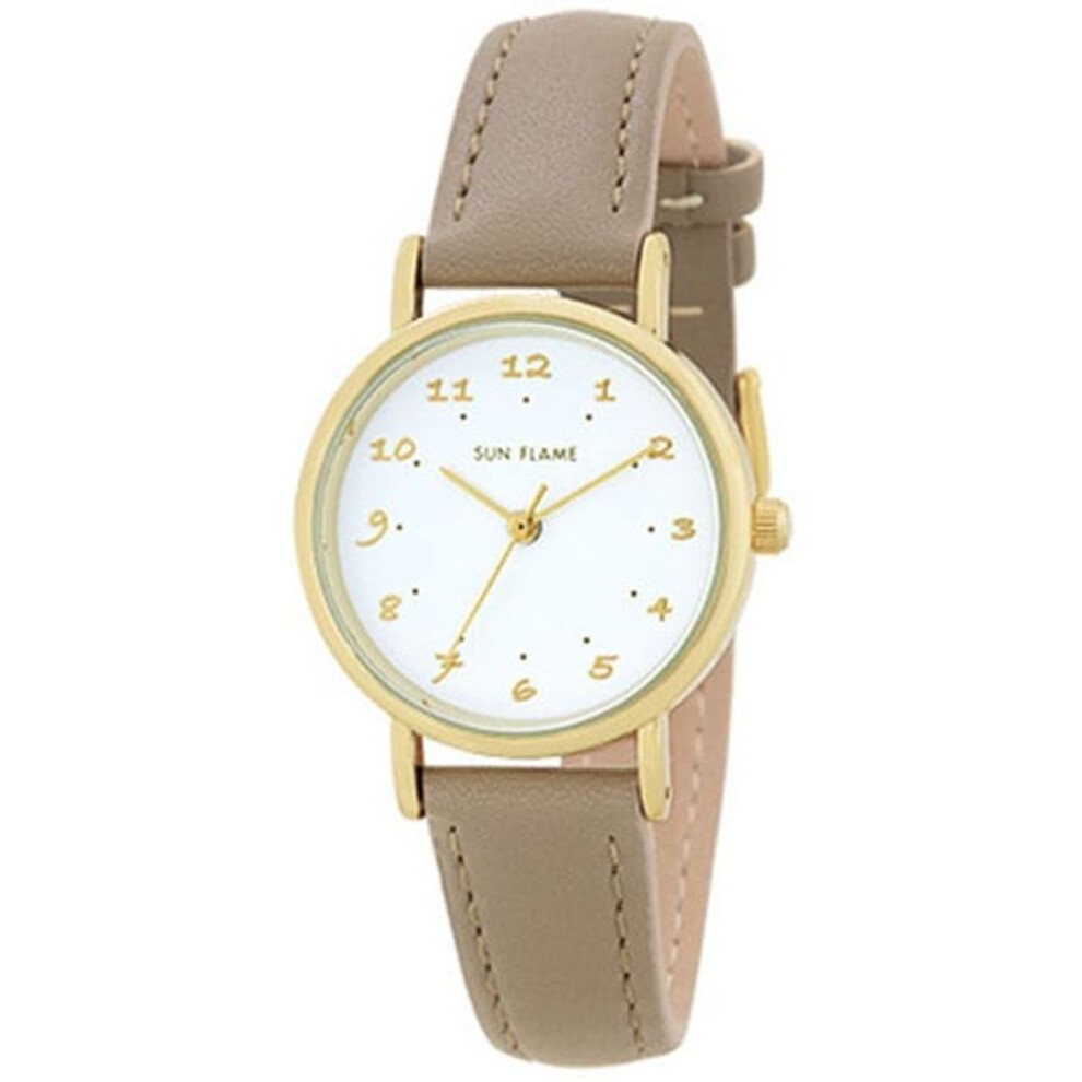 J-AXIS Women's MJL-B27-MO (Women's Sun Flame) Round Watch Brown Alloy Analog