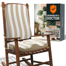 Elmara Doctor-Designed Rocking Chair Cushion Set is The Ultimate Comfort Solution - Contour Jumbo Memory Foam Cushions - Rocking Chair Cushions I
