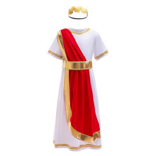 Traje elegante de margarida grega romana com tiara de louro para crianas meninos fantasias de Halloween Toga God roupa tamanho 10-12