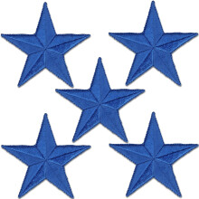 Iron On Star Patches Brodeeratut Patch Applikaatio Koristeet Vaatteet Takit Reput ja koristeet (Royal Bluel 2"""")