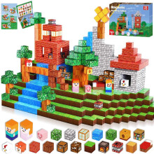 (Default) Magnetic Blocks-150PCS Magnetic Building Blocks Magnetic Tiles Stacking, Build Mine Magnet World Set,Boys and Girls 3+ years old