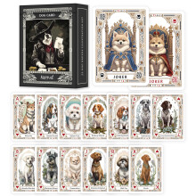 Koppal un unico ritratti per cani gatti vintage di carte che giocano a carte da poker a tema per animali
