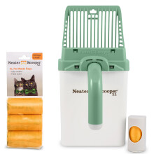 Neater Pets Neater Scooper XL Katzenstreuschaufel, 60 Nachfllbeutel extra groes Fassungsvermgen, sauberer Katzenstreuschaufel mit Tasche fr gro