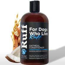 Ruff di Lillian Ruff Sandalwood Coconut Condizionatore di farina d'avena per cani-idrata e calma la pelle pruriginosa secca promuove il cappotto sano