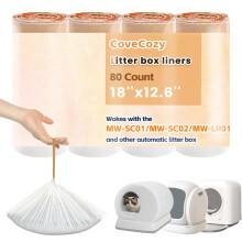 80 Stck Katzentoiletteneinlagen kompatibel mit MW-SC01/MW-SC02/MW-LR01 Katzentoilette Meo Want Katzentoilettenbeutel