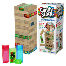 Funwares Houten Blokken Stapelspel Tumbling Tower en Balance Game Familie- en feestplezier voor kinderen en volwassenen vanaf 6 jaar Candy Stack