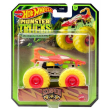 Truck a ruote calde Glow in The Dark Scorped 1:64 Scala arancione con ruote gialle 2024 Diecast
