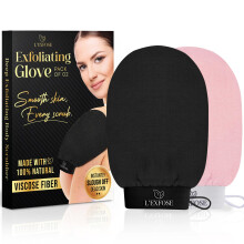 L'Exfose Kessa Hammam Deep Exfoliating Glove for Shower - Korean Exfoliating Mitt Body Scrubber Ideal for Dead Skin Remover Keratosis Pilaris & Self-