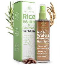 Tree of Life Beauty Reiswasser-Haarspray, Rosmarinwasserspray fr Haarwachstum (8,8 fl oz)  Haarverdichtung, fermentierter Reis, Koffein, Rosmarinex