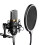 HORNO Professional Microphone Filter Screen-Mic Pop Blocker Mask Shield Screen with Flexible Gooseneck Mount 2
