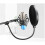 HORNO Professional Microphone Filter Screen-Mic Pop Blocker Mask Shield Screen with Flexible Gooseneck Mount 3