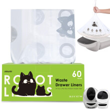 Katzentoilette-Roboter, 4 und 3 Kotbeutel, 60 Stck, automatische Katzentoilette-Beutel, dicke, robuste Katzentoilette-Einsatzbeutel