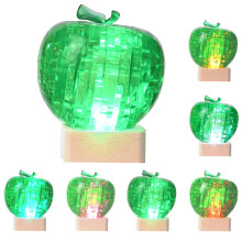3D kritlov puzzle nocn svetlo se zkladnou DIY remesla pro dospvajc Drky k narozeninm pro chlapce a dvky Plastov bloky Apple DIY Puzzle 3D