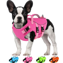Dogcheer Hundeschwimmweste mit doppeltem Rettungsgriff, reflektierendes Hundegeschirr, Schwimmweste zum Schwimmen, Bootfahren, verstellbare Haustier-
