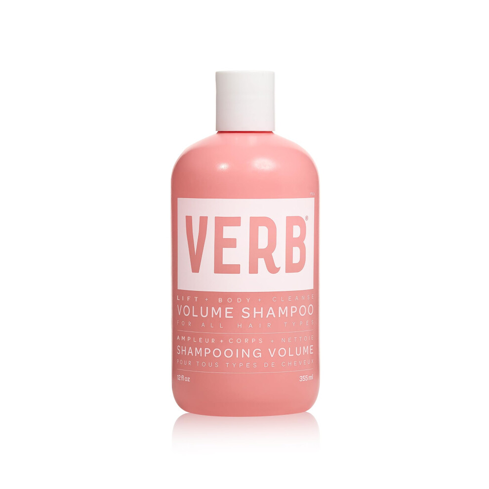 Verb Volume Shampoo 12 Fl Oz- Gently Cleanses Lifts Flat Hair + Adds Volume - Sulfate Paraben And Gluten Free