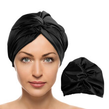 Arqumi Seidenhaube fr lockiges Haar, Damen, doppellagige Satin-Haar-Schlafmtze, reine verstellbare Nachtmtze, Rosa