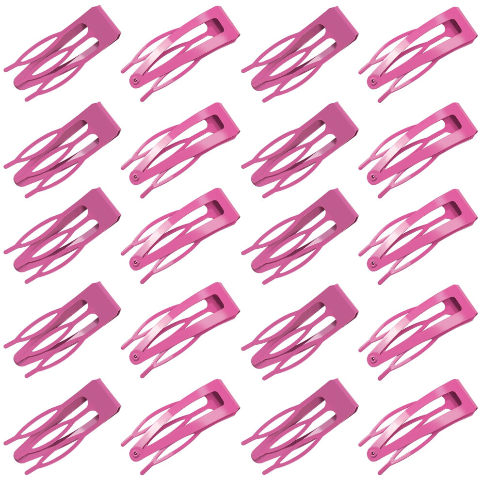Elane 20 Pcs Metal Snap Hair Clips For Women Hair Clips Barrettes Double Grip Hair Clips Small Hair Clips For Women Girl Thick Fine Hair (Pink)