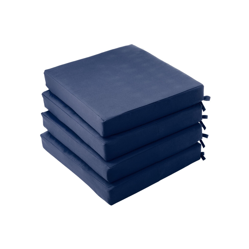 coolboss Outdoor Chair Cushions Set of 4 Outdoor Cushions for Patio Furniture Water Resistant Chair Cushions for Outdoor Furniture Square Corner Pat