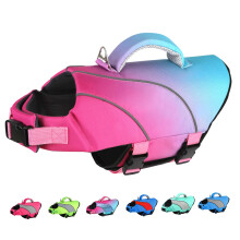 Colete salva-vidas para ces Doglay para passeios de barco e natao Coletes salva-vidas refletivos de alta flutuabilidade para ces com ala de