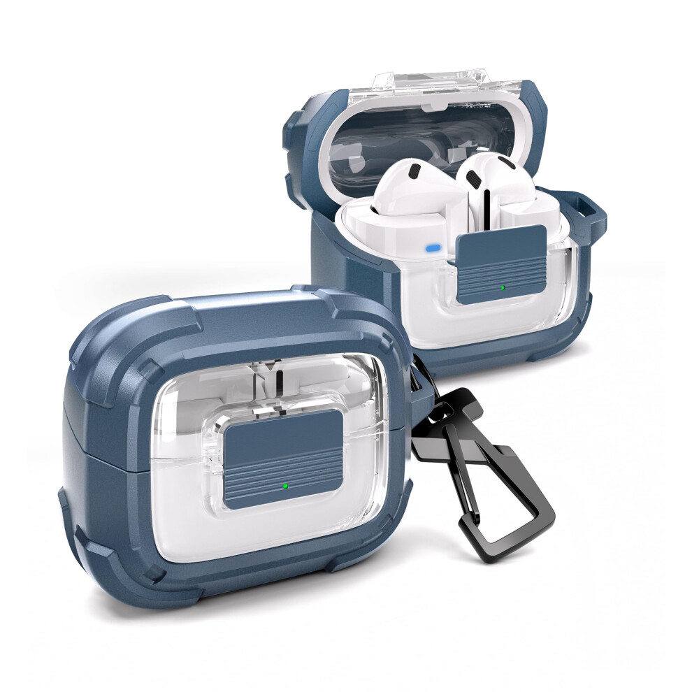 Dexnor Rugged Bumper Case for Samsung Galaxy Buds3 Pro and Buds3 (2024) Cases with Secure Lock  Shockproof Clear Protective Cover with Carabiner & Key-image-OPC-PHFMXTH-NEW