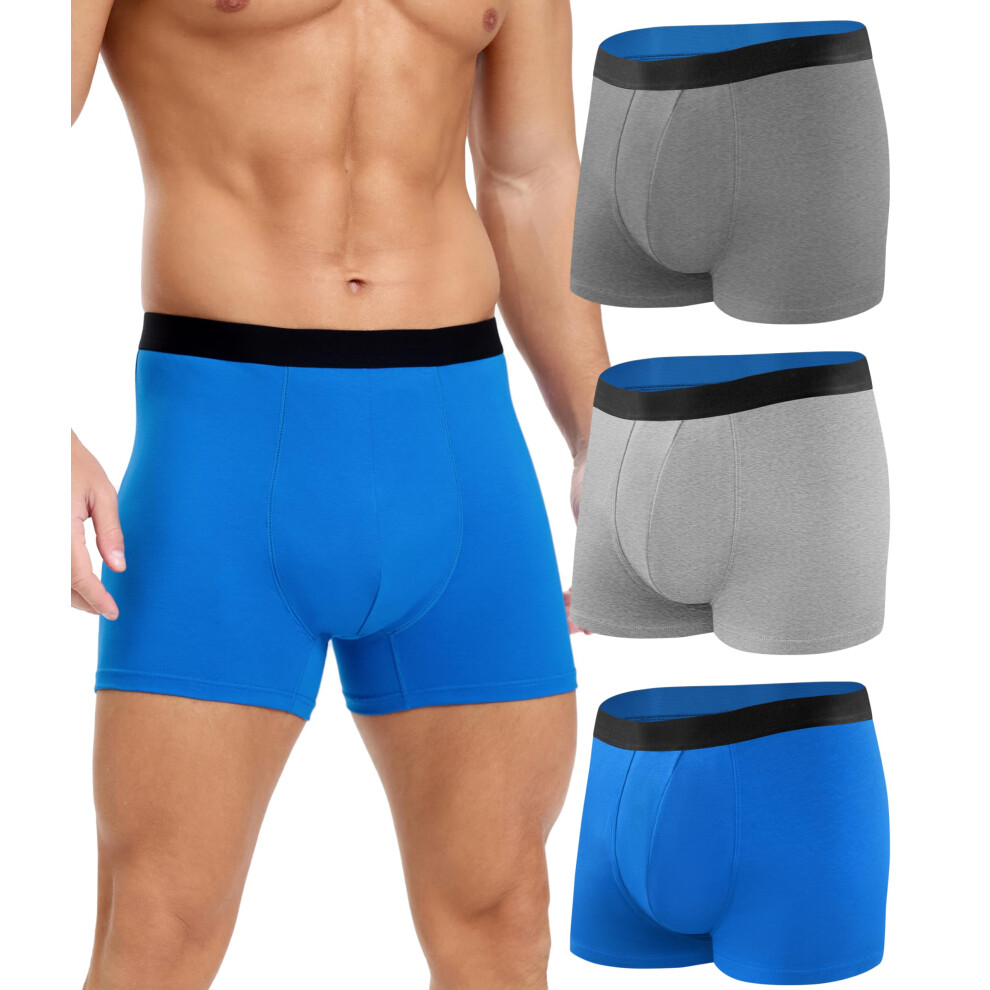 Sunchiri Men's Incontinence Underwear 150 Ml Absorbency Washable And Reusable Cotton Leakproof Protection Boxer Briefs 3 Pack (Multicolor Medium)