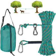 XiaZ Dog Tie Out-kabel fr camping 100 fot brbart vagnsystem fr hundar upp till 200lbs Hundkabel fr grdscampingparker Utomhusevenemang 5 min.