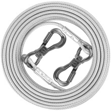 XiaZ Dog Tie Out-kabel 20FT Outdoor Dog Lead 8/10/15/20/30/50FT Heavy Duty Pet Runner Tether-kedja utanfr fr sm medelstora hundar upp till 120
