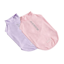 Spark Paws Honden-T-shirt Sneldrogend Zacht Rekbaar Lichtgewicht Ademend voor honden met een gevoelige huid - Paars en Roze (Set van 2) - S