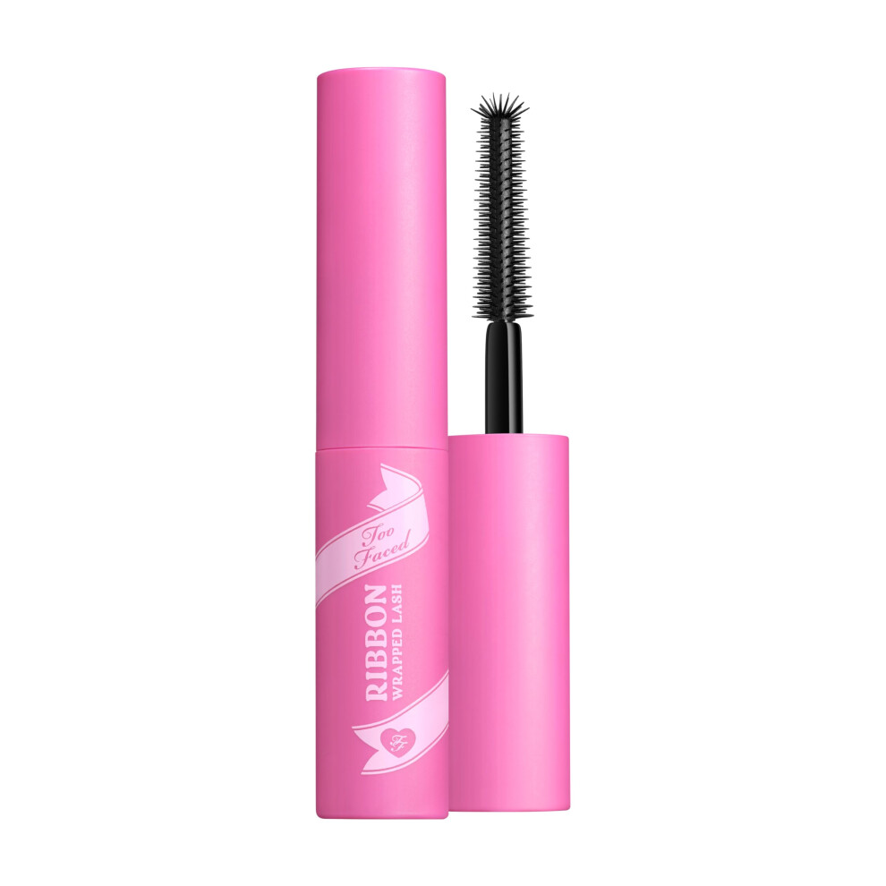 Too Faced Ribbon Wrapped Lash Mascara | Extreme Length Tubing Mascara with no Smudging  Flaking or Clumping  Travel Size  0.16 Fl Oz